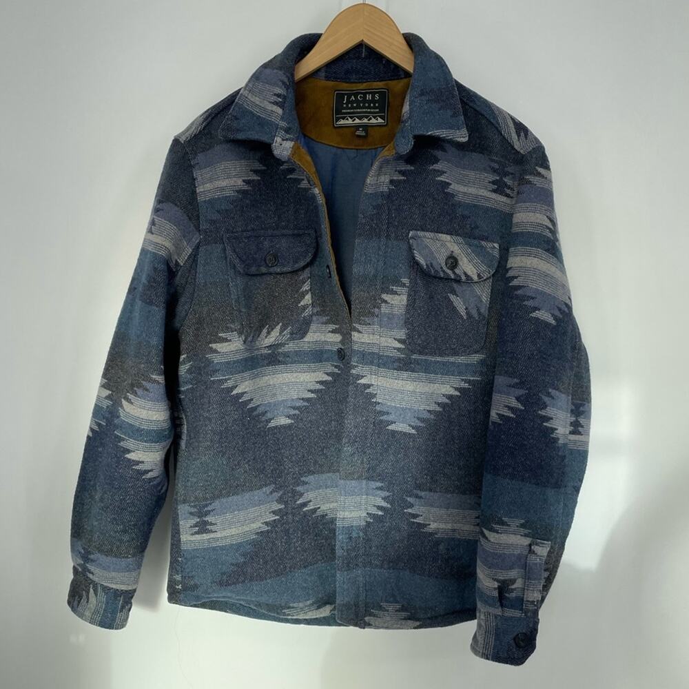 Jachs New New York Outdoor Button Up Blue Shacket Size Medium